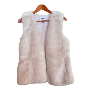 Old navy faux fur vest cream